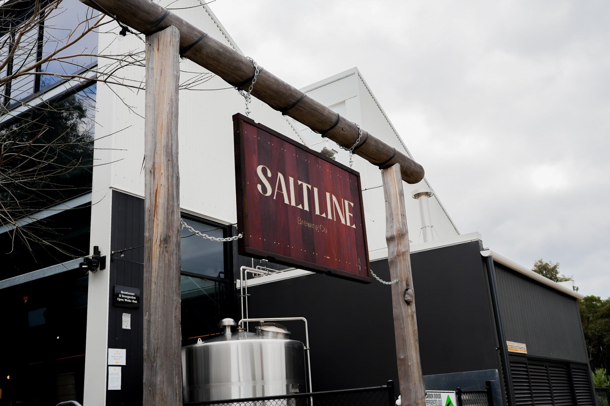 Saltline Brewing Co. exterior signage